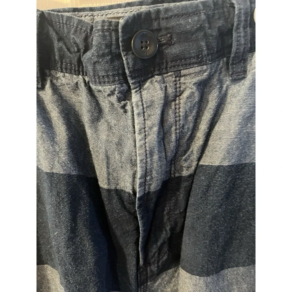 Banana Republic Aiden Shorts Men 36 Blue Color Block Preppy Pockets Resort Beach